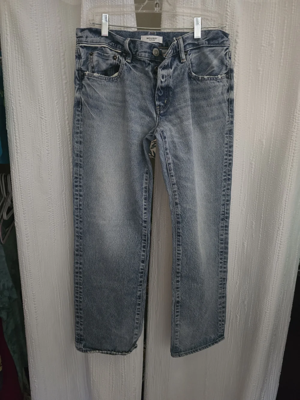 Moussy Faded Light Blue Straight-Leg Womens Size 28 Jeans